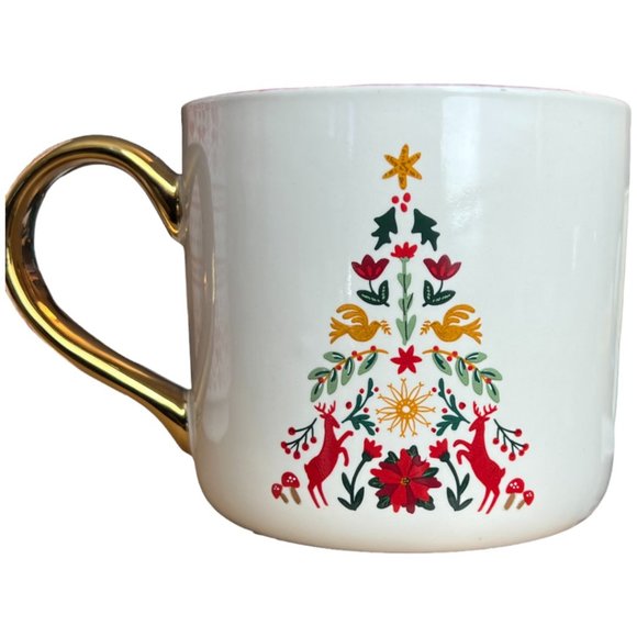 NWT PAIR Complementary Ceramic Holiday Mugs Christmas Winter Scandinavian Hygge - Picture 4 of 16